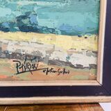 Painting signed Patrick Turion – Provence landscape – Oil on canvas