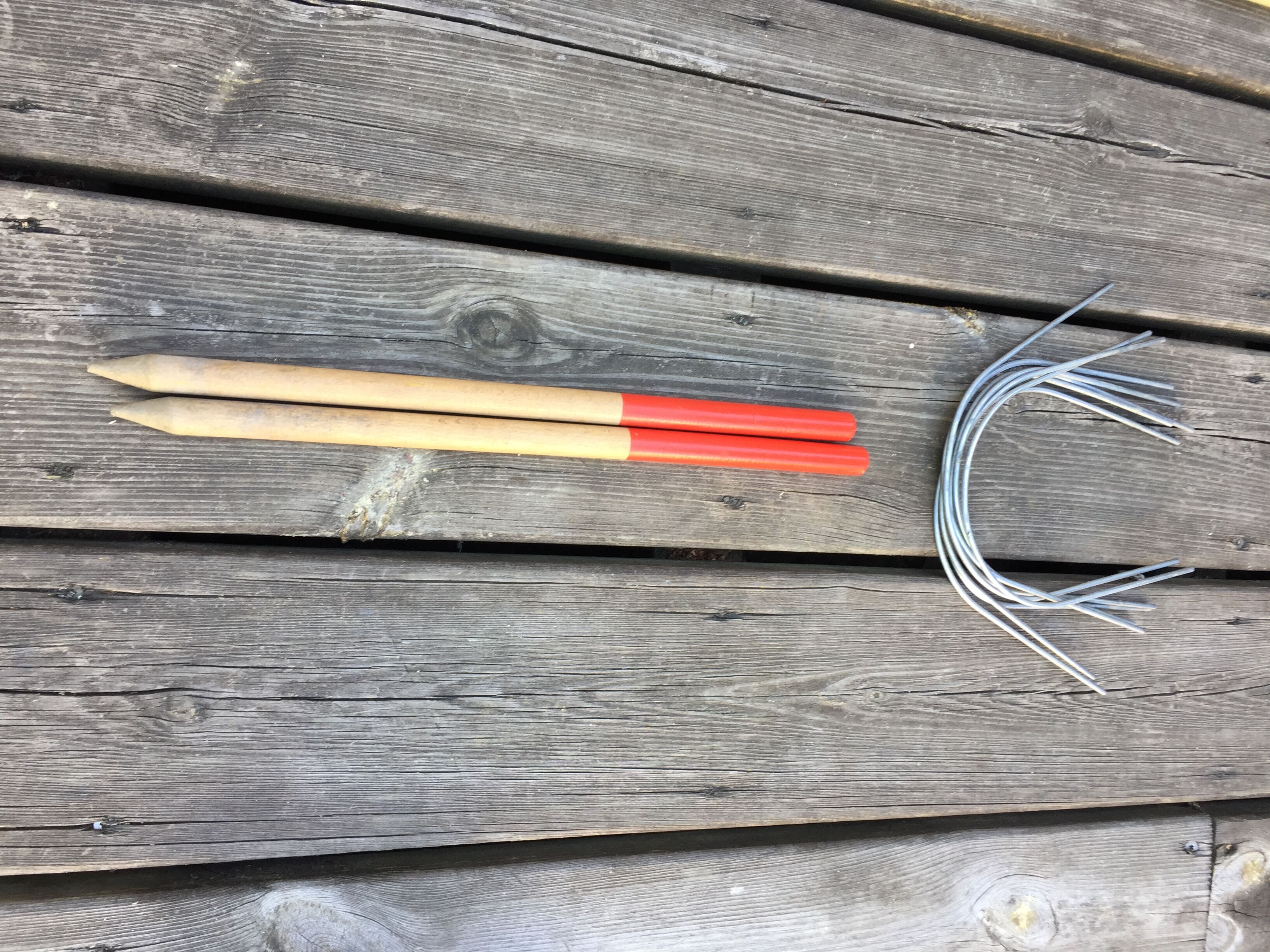 Vintage wooden croquet game