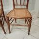 Set de 3 chaises bois et cannage