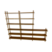 Mid-century modernist beech wall unit or room divider by willem lutjens for c. de boer, 1950s