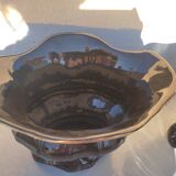 Pair of black earthenware planters