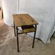 Bureau d'écolier 1950 une place taille adulte avec casier