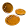 6 Gien earthenware asparagus plates – honey-brown glaze