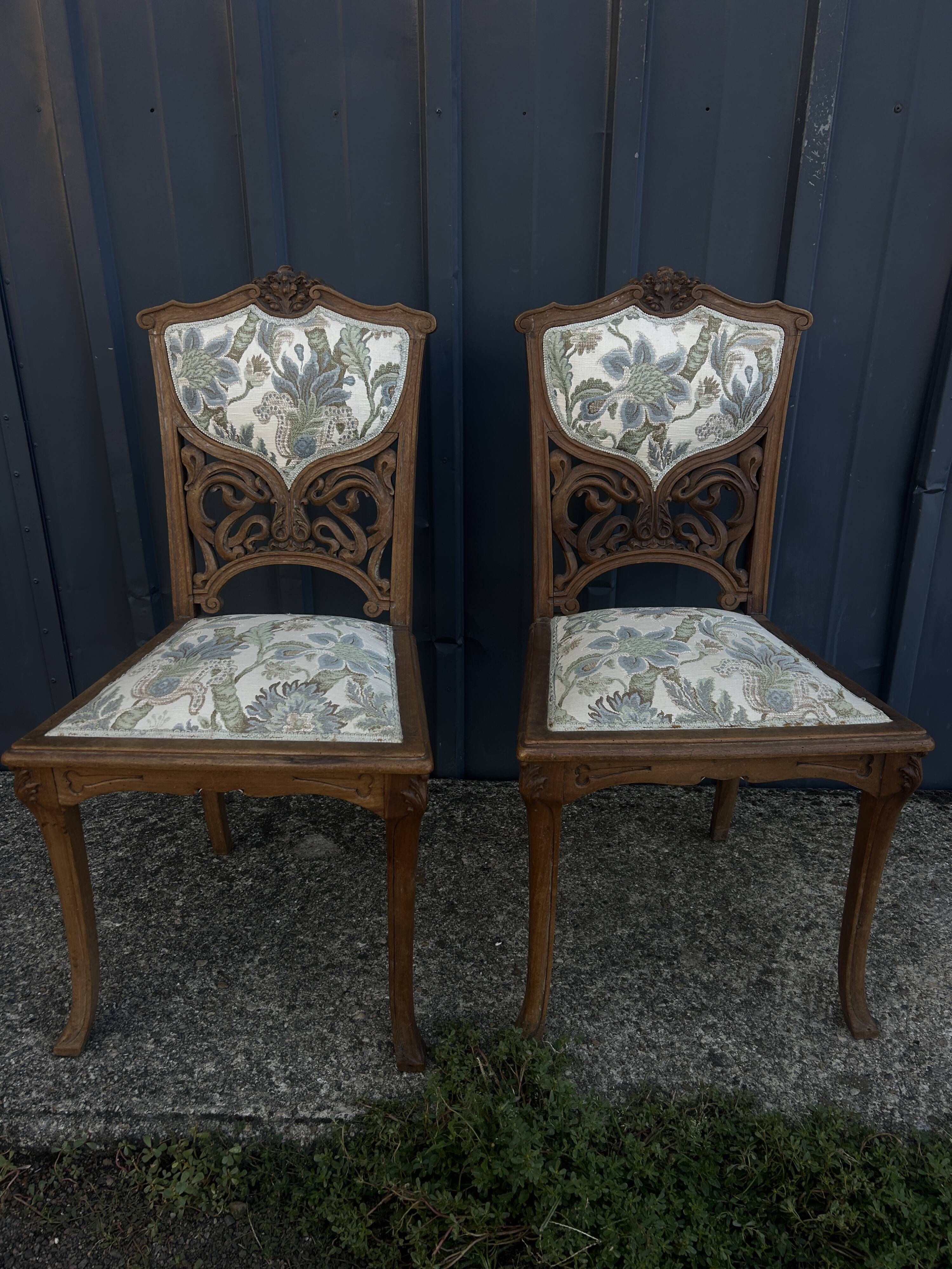 Paire de fauteuils et paire de chaises Art Nouveau