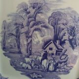 plate or dish with purple and mauve decoration