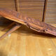 Table Basse Ancienne Guyane Bois Exotique Sculpté Pieds Pliables Vinta
