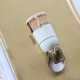 Pair of glass and brass sconces by Carl Fagerlund for Orrefors, 1960