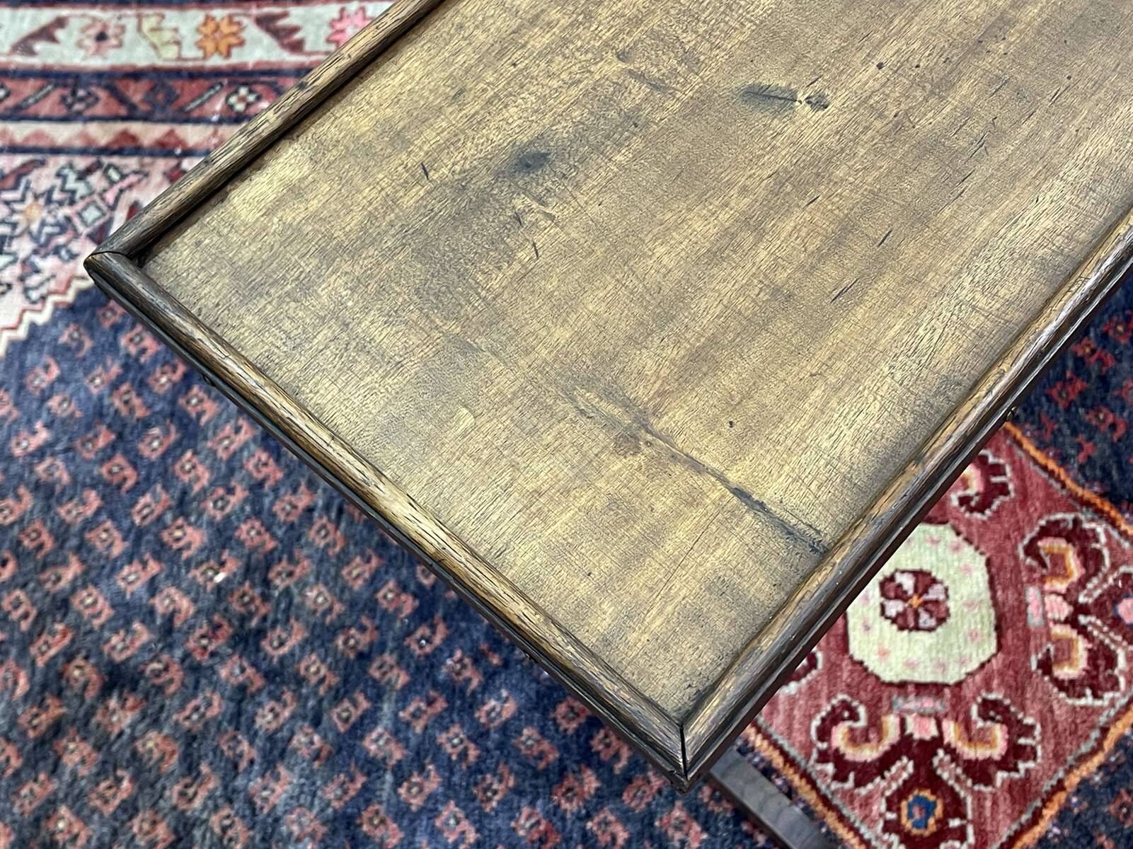 Oak and mahogany side table from the 1930s