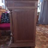 Old sandblasted walnut low sideboard
