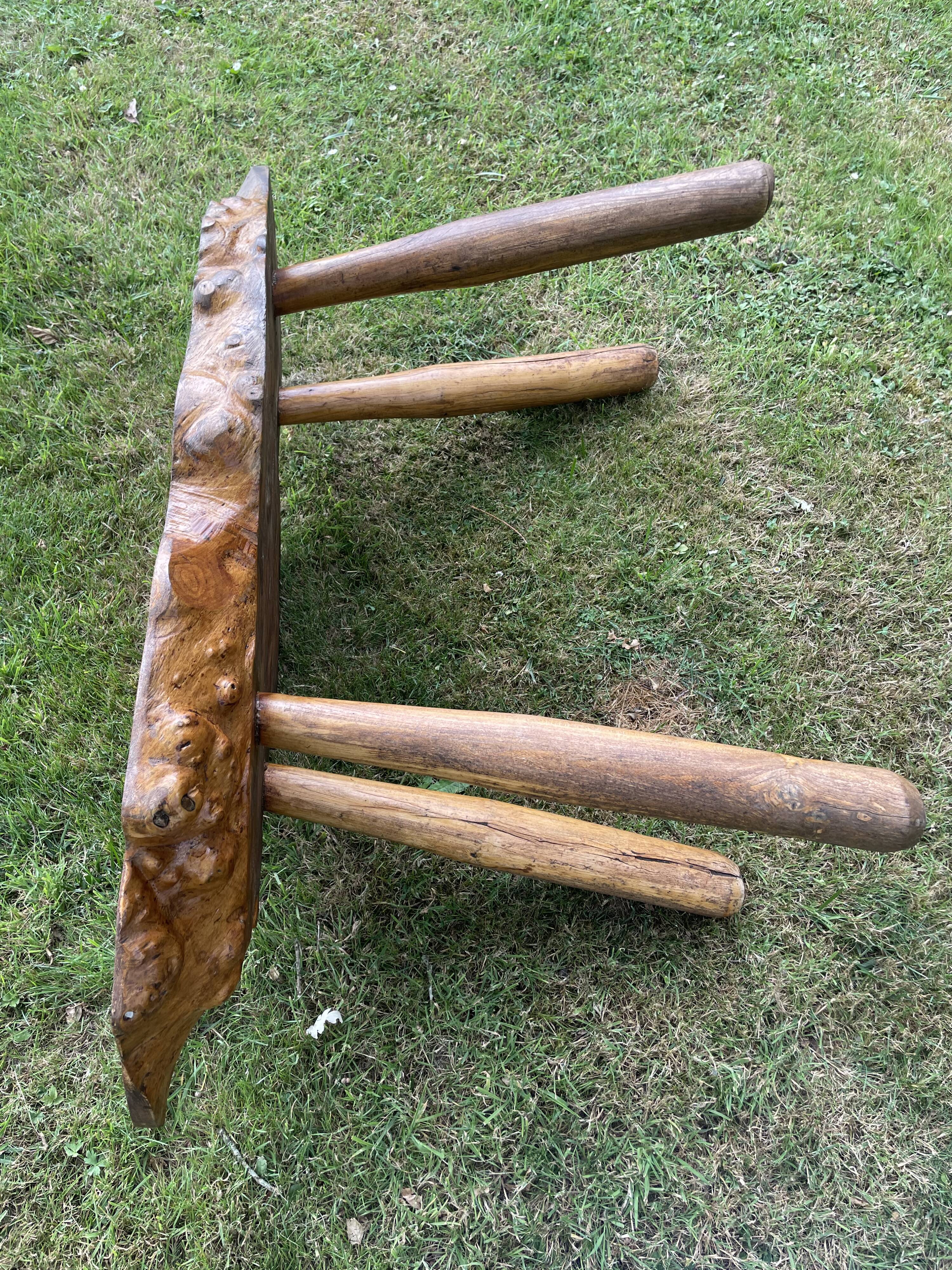 Modernist brutalist coffee table free form reconstruction 1950