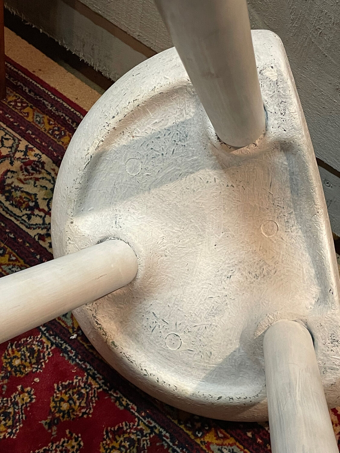 Vintage Scandinavian design tripod high stool