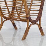 Porte revue vintage en rotin 1960