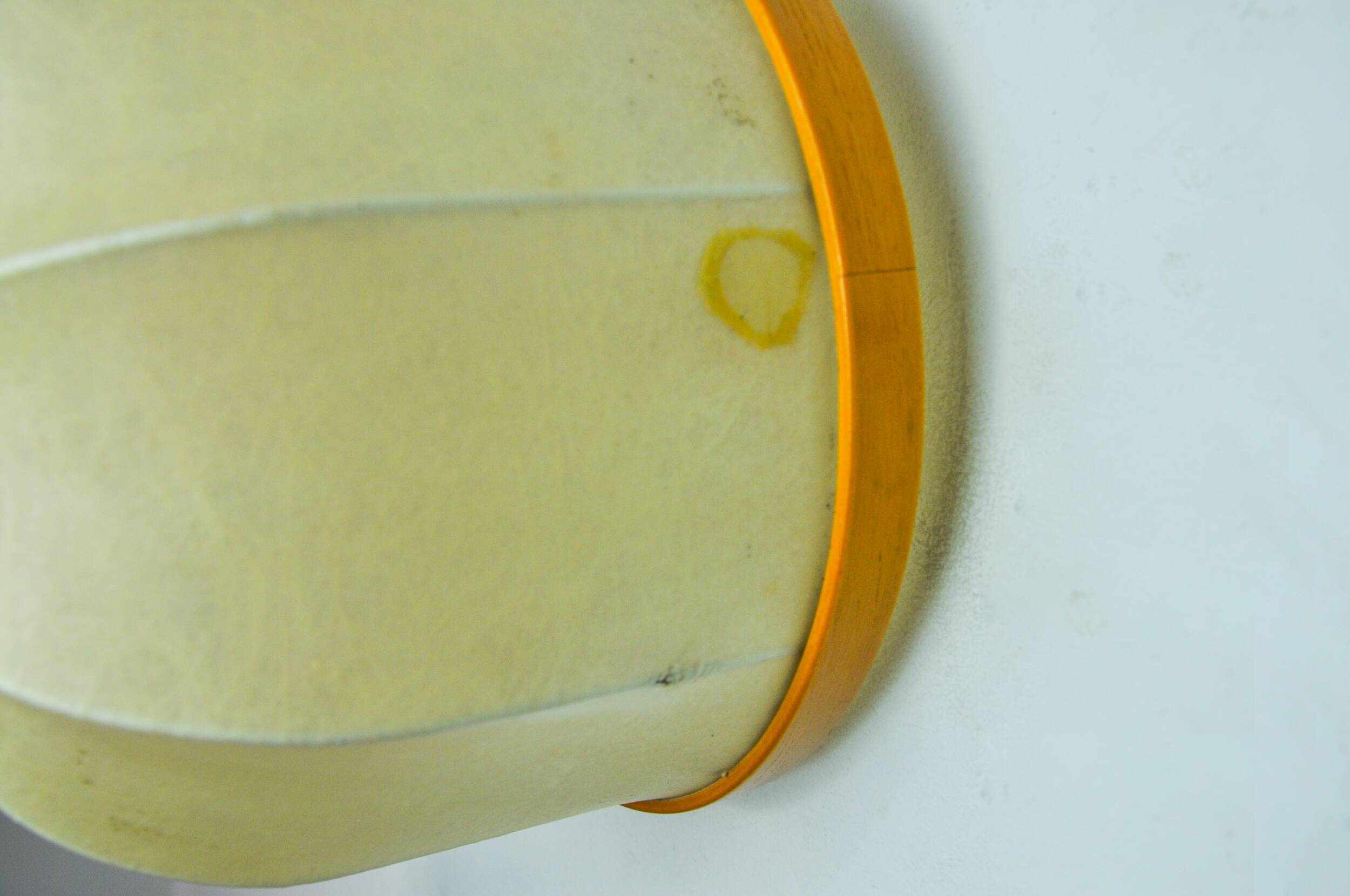 PAIR OF XL "COCOON" WALL LIGHTS, RESIN AND PINE, ITALY, 1970