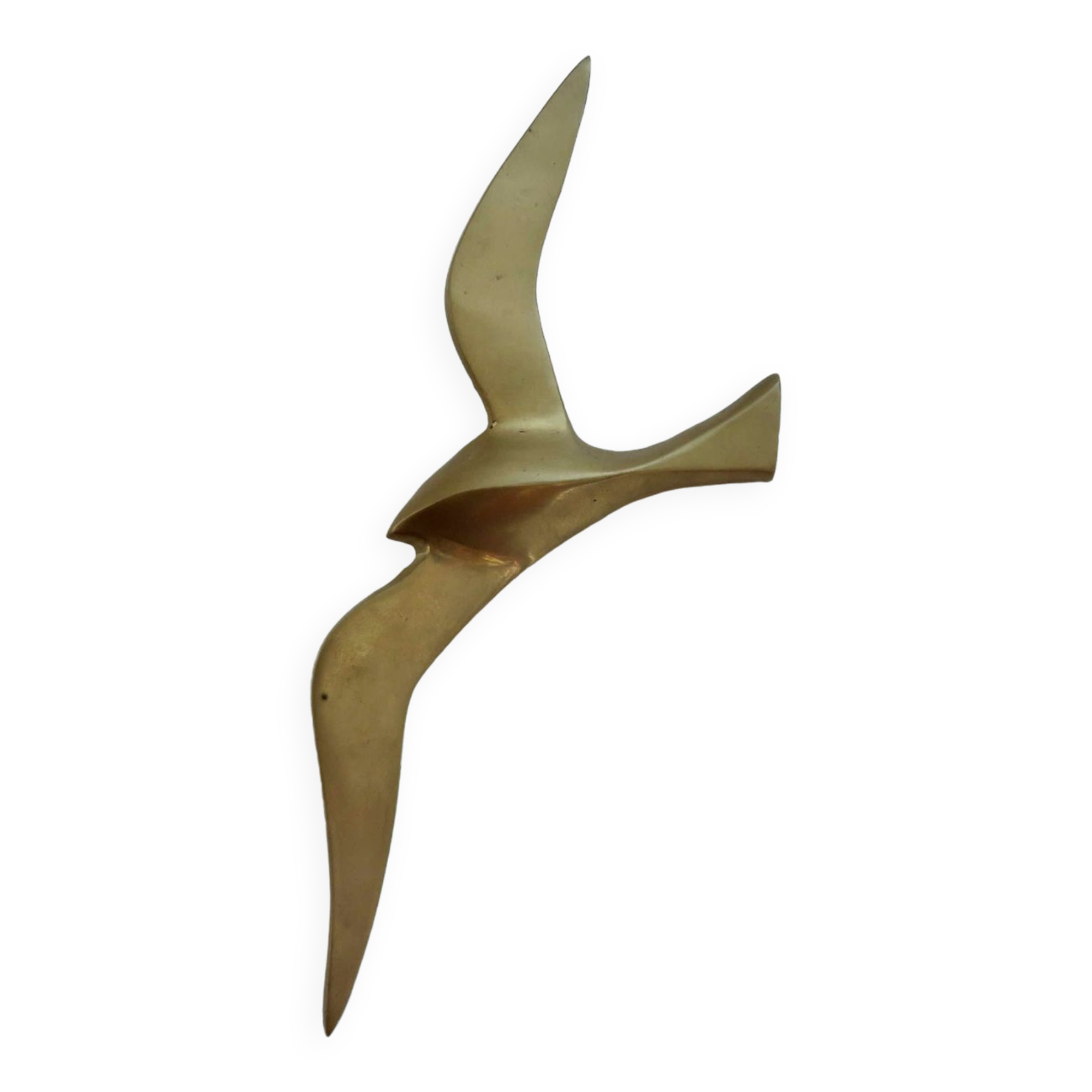 Seagull, bird, swallow, brass wall decoration 1970