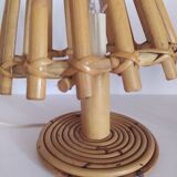 Pair of bamboo lamps