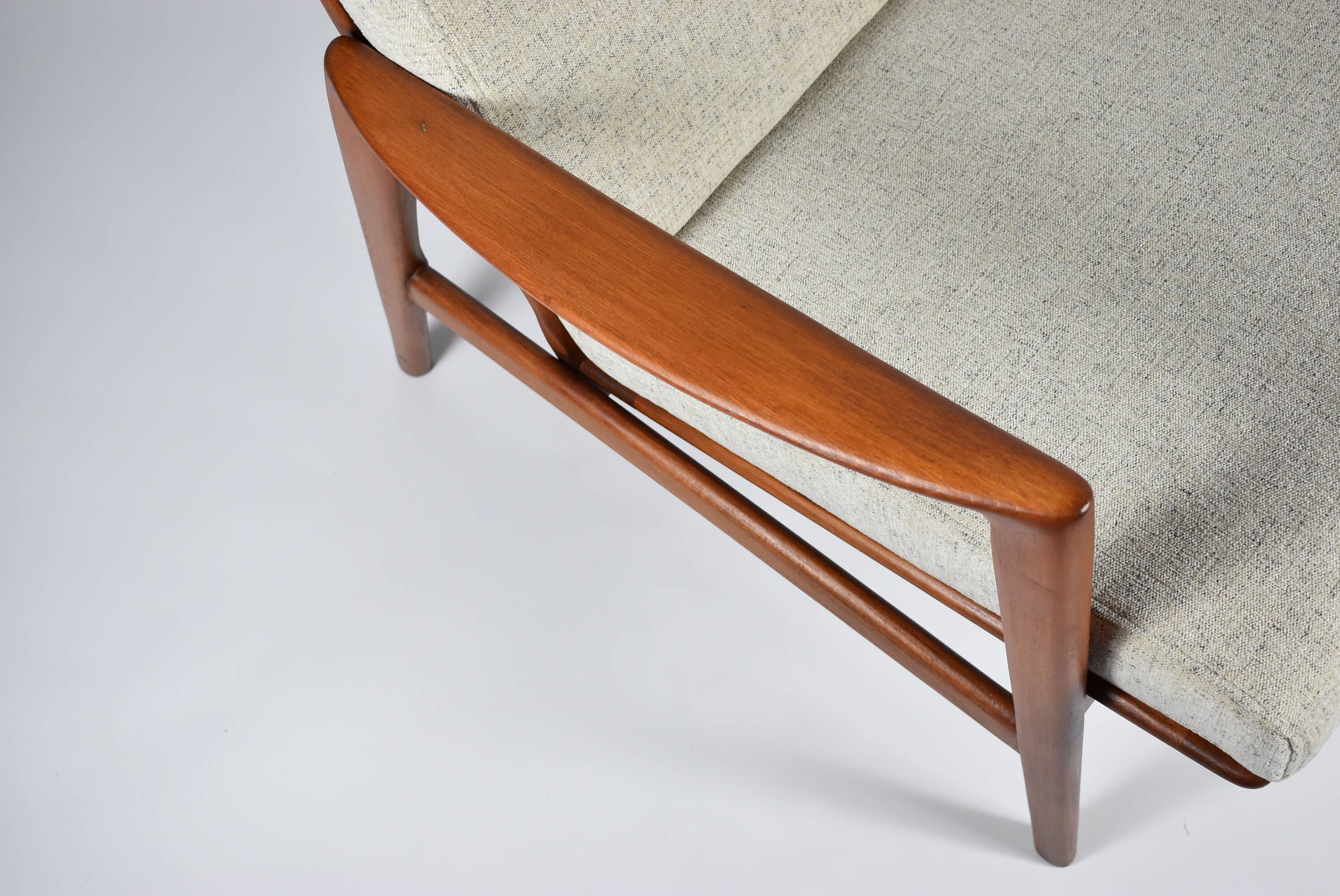 Original armchair fully restored, Scandinavian icon of 60s