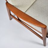 Original armchair fully restored, Scandinavian icon of 60s