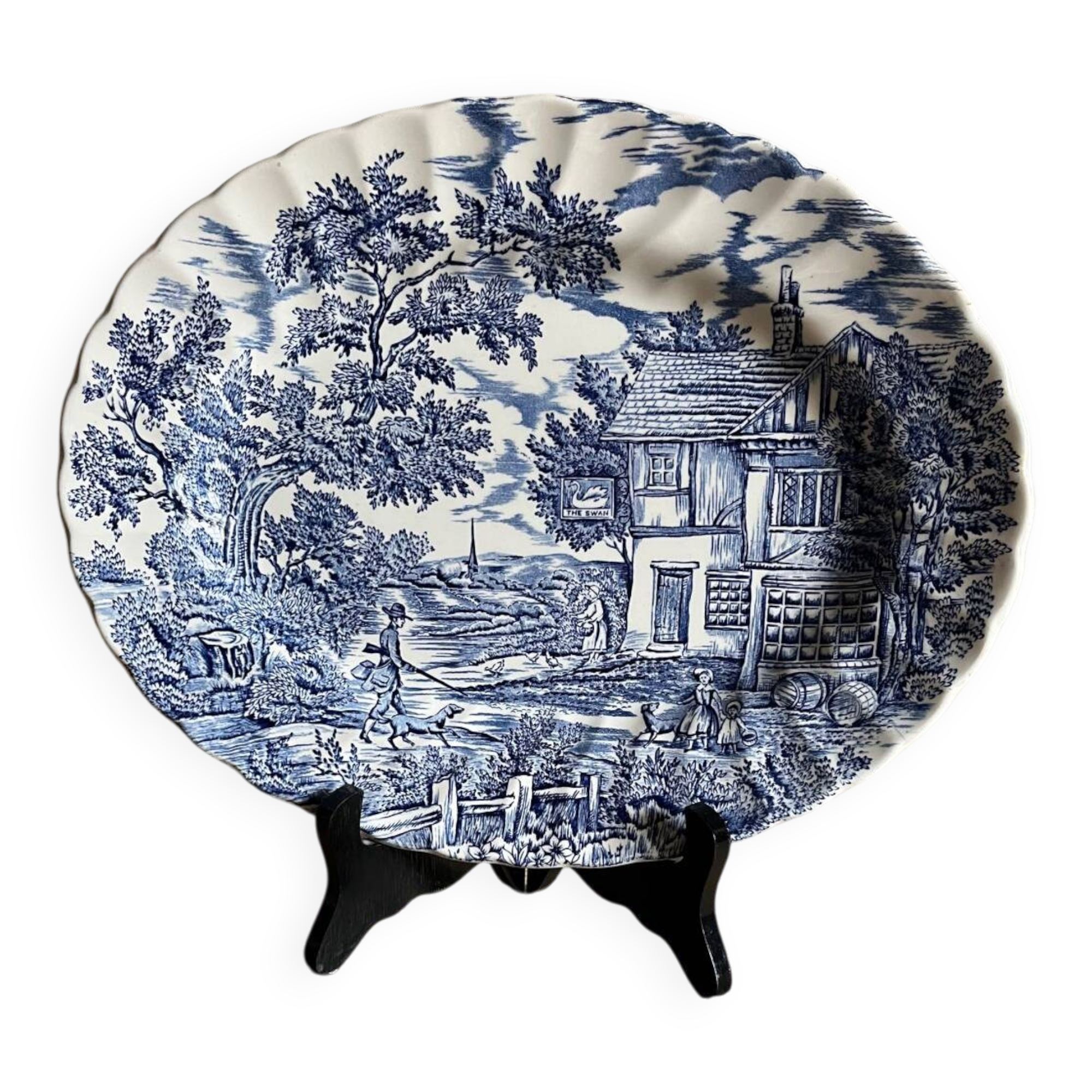 The Hunter Myott Blue Oval Dish