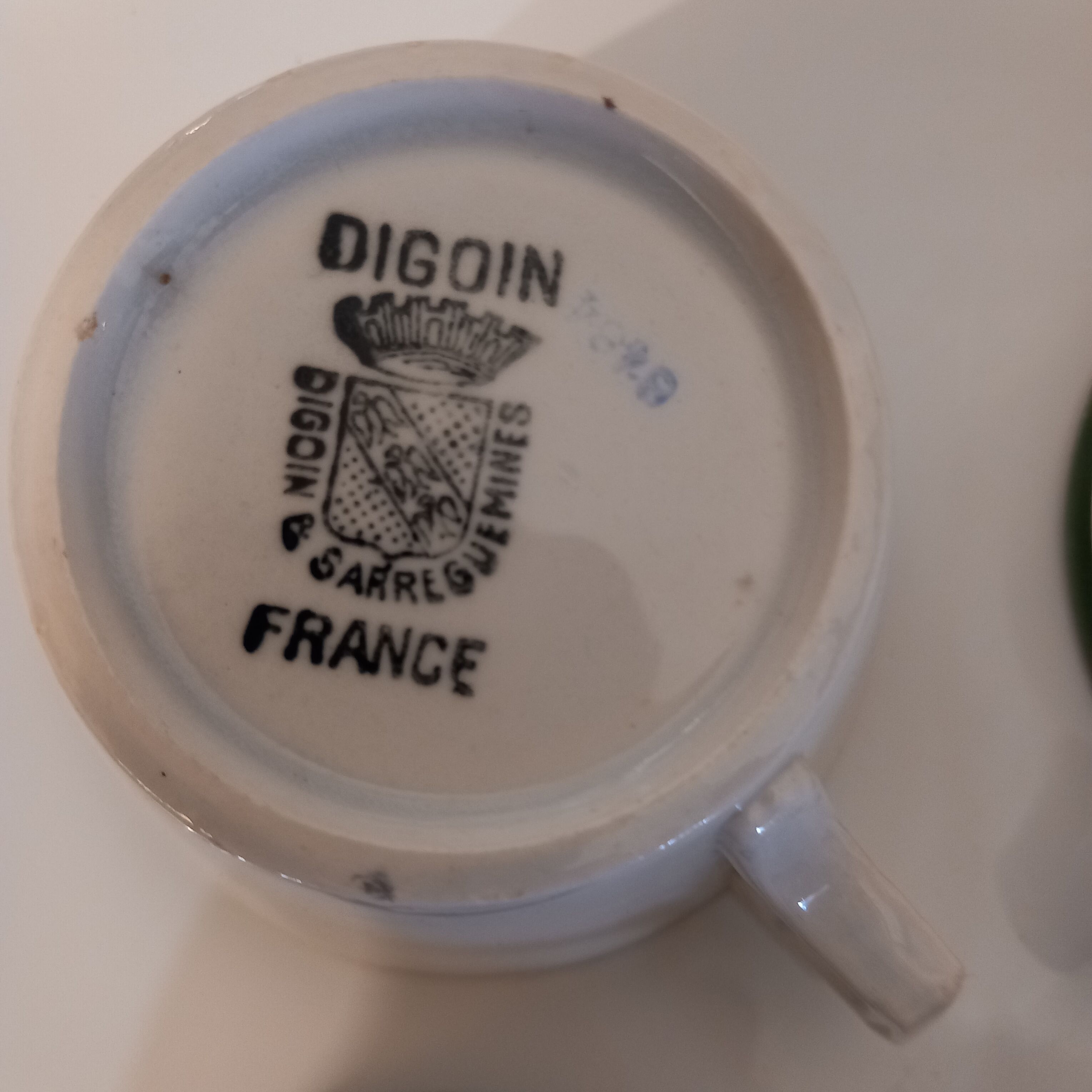 Lot 4 tasses Digoin Sarreguemines