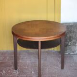 Vintage table, wooden table, two-tier table, living room table, side table.