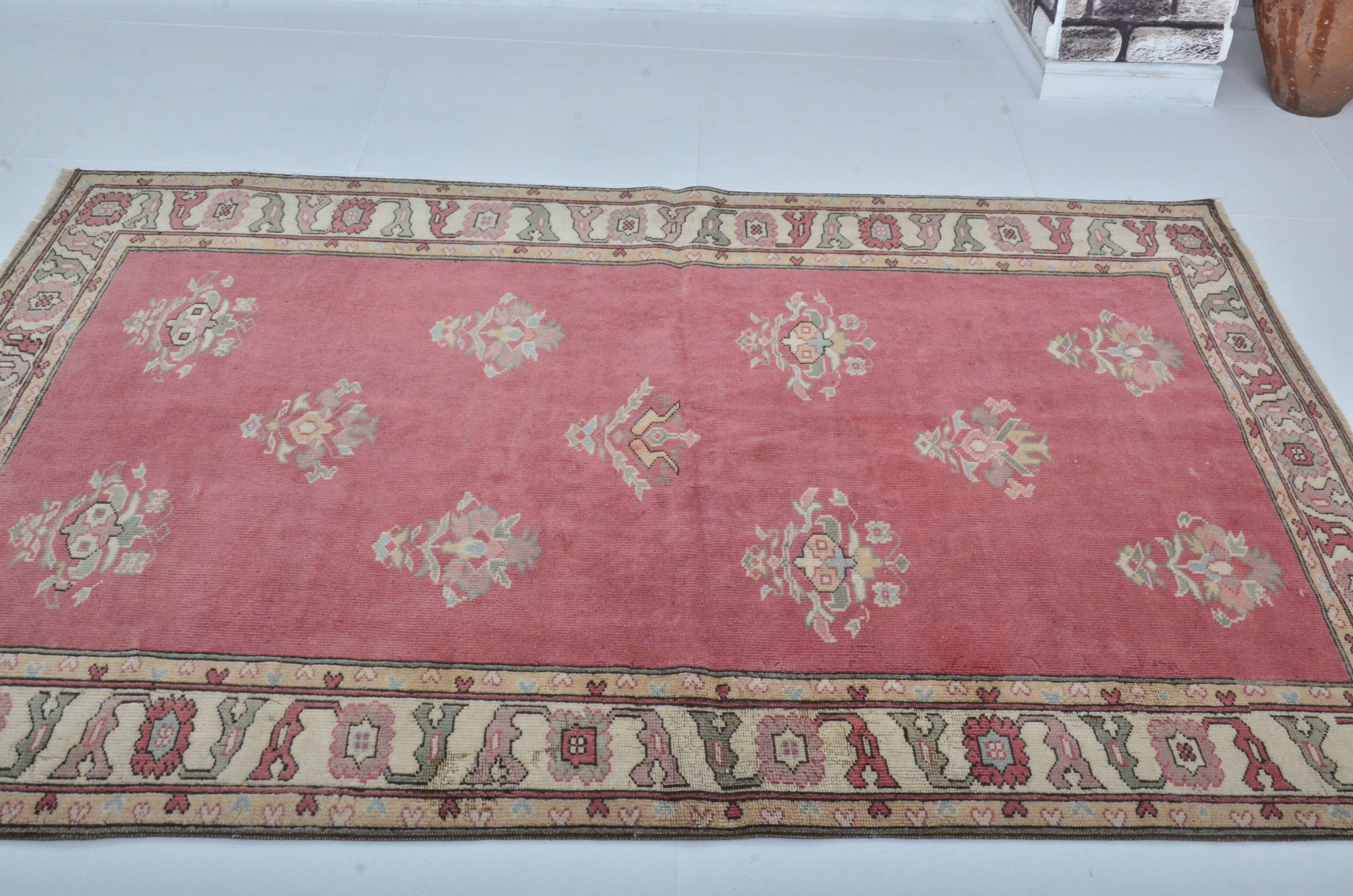 Turkish Oushak handmade rug sku 3548