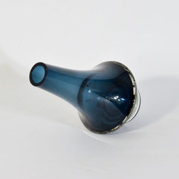 Vintage Blue Vase Erkkitapio Siiroinen Riihimäen Lasi