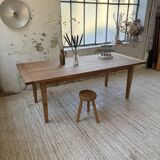 Table de ferme en pin et chêne
