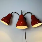 3-Armed Wall Lamp By H. Busquet For Hala Zeist, The Netherlands, 1950S
