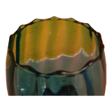 Turquoise glass vase, 1960s, vintage