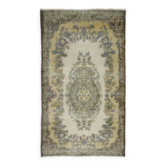 Tapis vintage anatolien turc fait à la main 214 cm x 126 cm