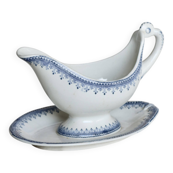 Saucière ancienne en terre de fer – Modèle Bordure