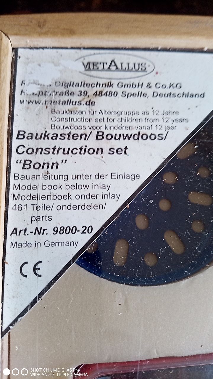 Kit de construction Metallus "Bonn" / n°9800-20 / compatible MECCANO