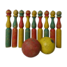 Old wooden bowling game