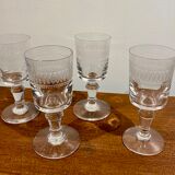 Set of 4 bistro glasses early XX century