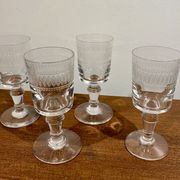 Lot de 4 verres bistrot début XX siècle