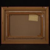 Italian winter landscape painting oil on canvas