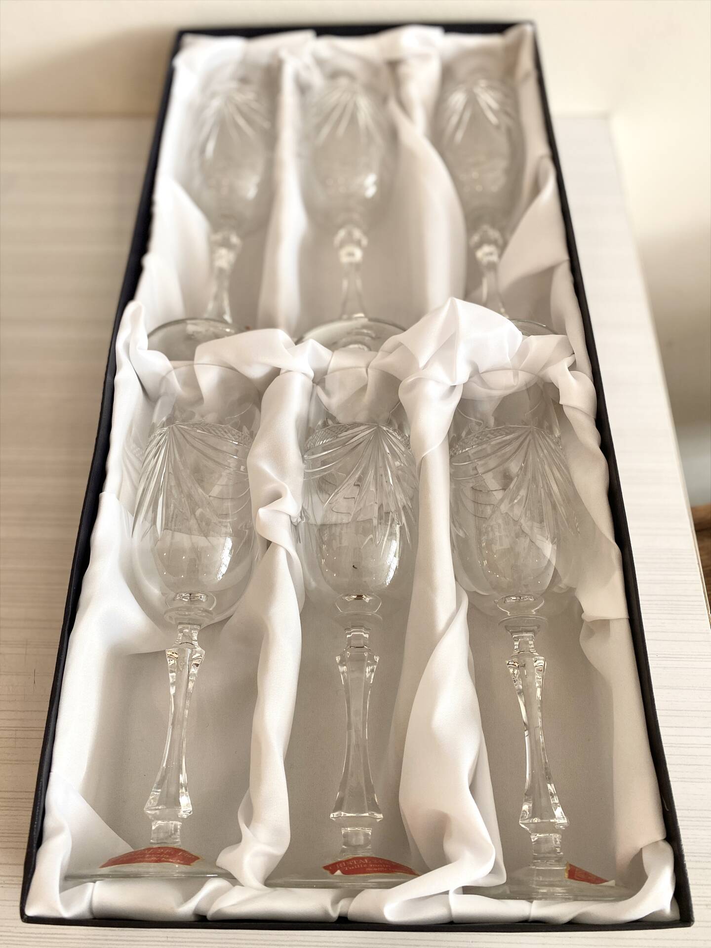 Lot de 6 verres à vin en cristal de Lorraine - modèle Gérard