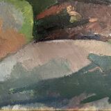 Vintage Oil on Canvas signed Modernist Gustav Adolf Johansson 1972