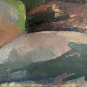 Vintage Oil on Canvas signed Modernist Gustav Adolf Johansson 1972