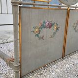 Lit en fonte décorées de fleurs époque 19ème