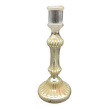 Bougeoir en verre eglomisé XIXe 19e