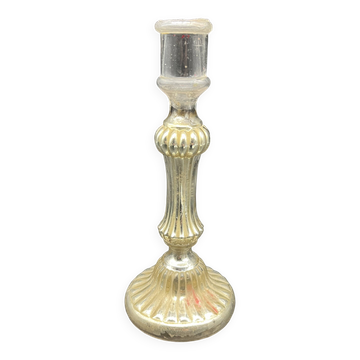 19th century eglomise glass candle holder