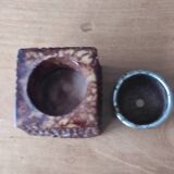 Tobacco set including a vintage stone ashtray.