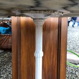 Marble pedestal table bistro