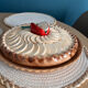 Vintage pie dish in barbotine apple pie Silea