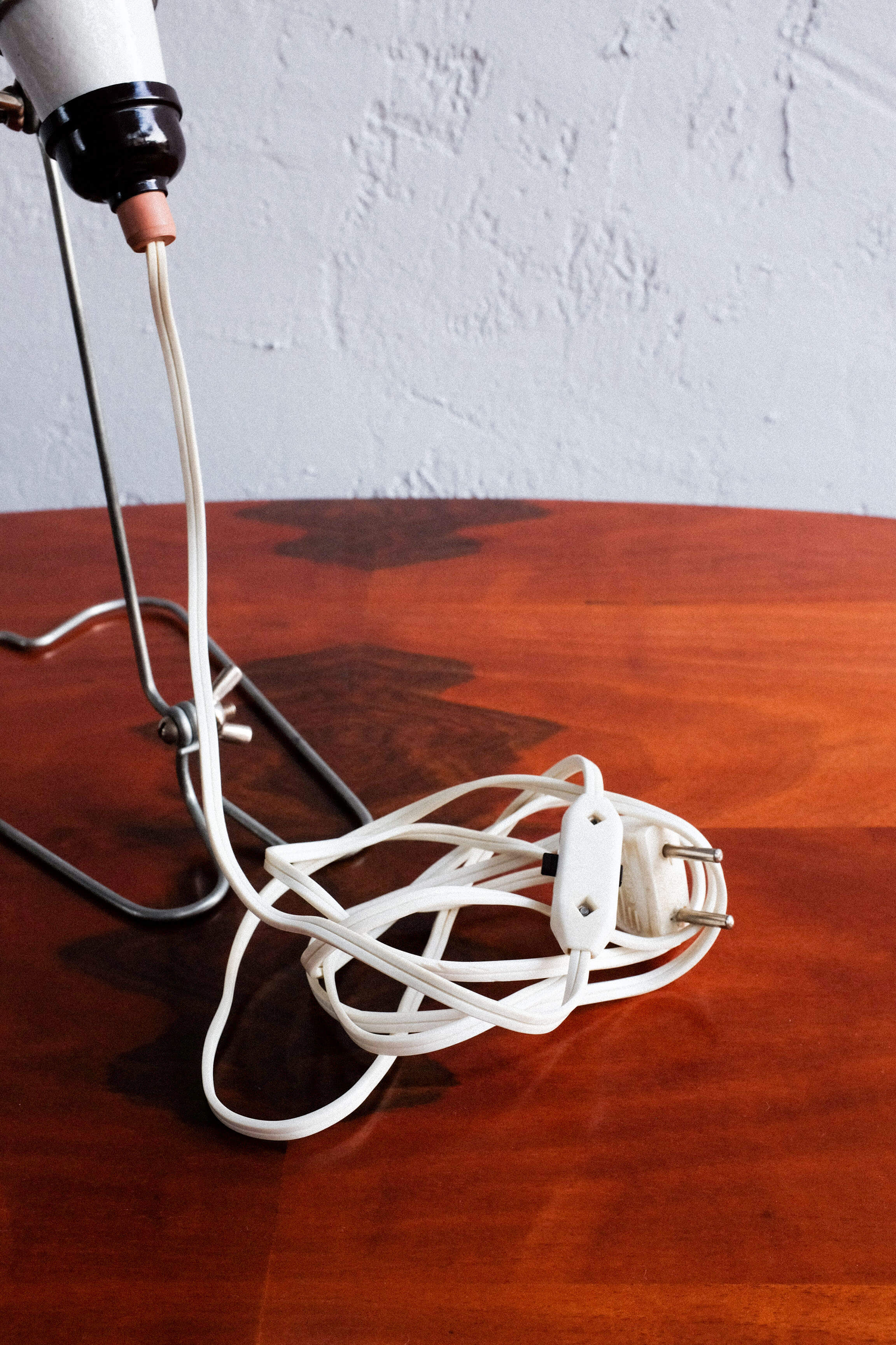 Industrial czechoslovak metal table lamp, 1960s