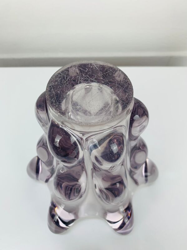 Vase Girafe en cristal Art Vannes, 1950, vintage