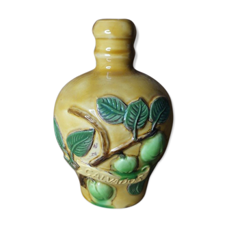 Calvados decanter in vintage antique ceramic