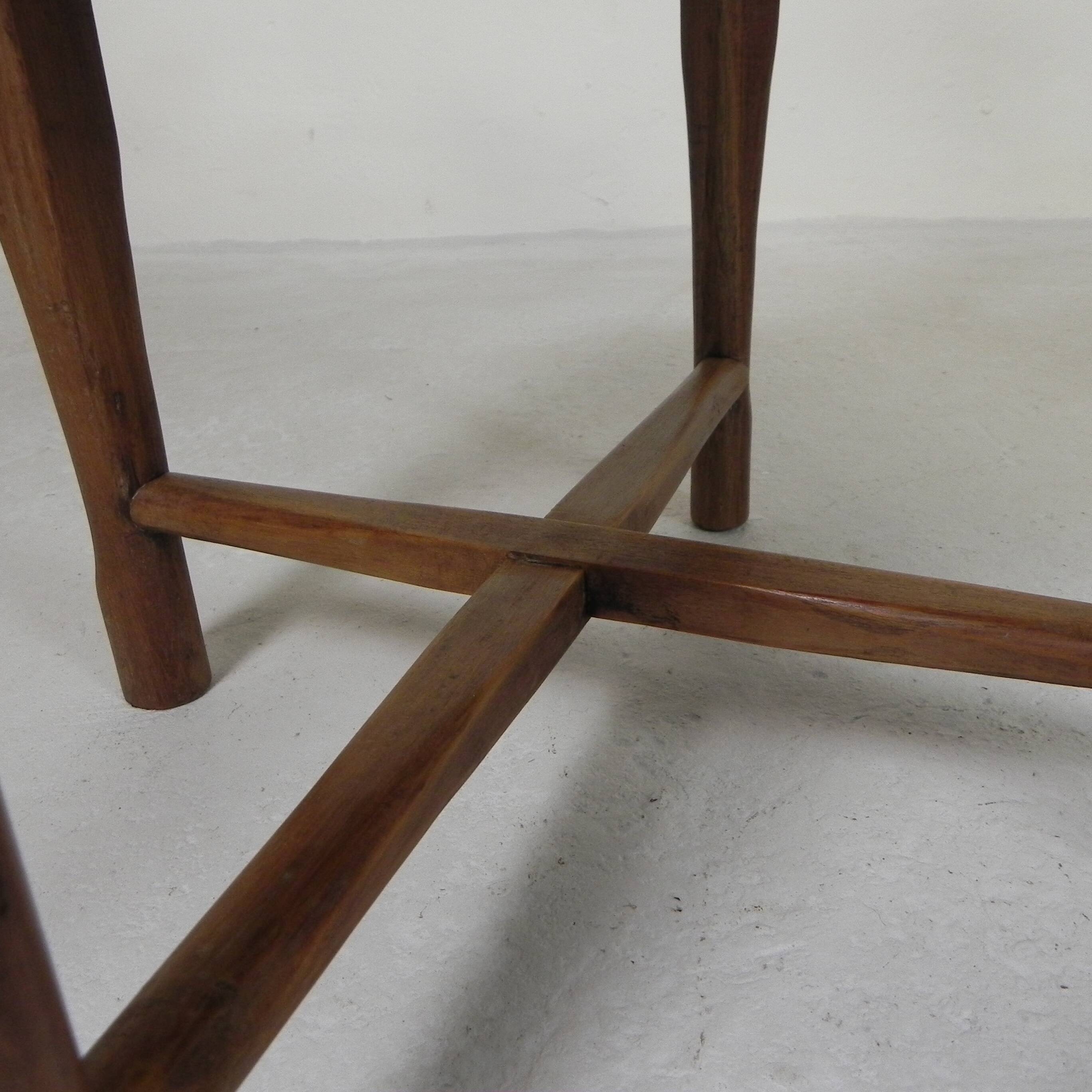 Set of 2 teak corner chairs, 1980s
