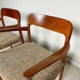 1950s Set of 2 Danish Teak Dining Chairs No. 56 by Niels O. Møller